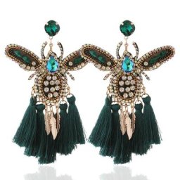 NeeFuWoFu-Boucles d'oreilles à pampilles insectes pour femmes boucles d'oreilles léopard exagérées