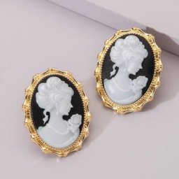 Boucles d'oreilles perlées pour femmes beaux bijoux de tempérament piercing simple portrait à la