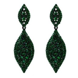 FARLENA – boucles d'oreilles en forme de feuille plaquée argent bijoux à la mode avec cristal