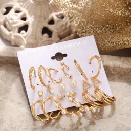 Ensemble de boucles d'oreilles créoles perle bohème pour femme boucle d'oreille cercle en métal