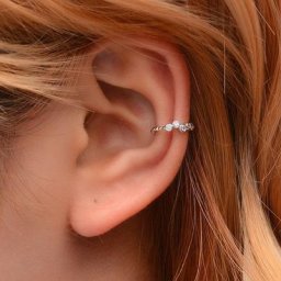 Modyle 1 pièces Vintage couronne fleur feuille oreille manchette Non percé Clip boucles d'oreilles