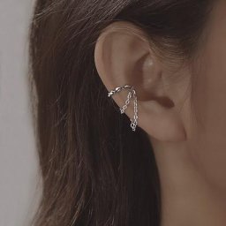 Boucles d'oreilles Punk Rock pour femmes chaîne à pompon Clip faux Piercing manchette d'oreille