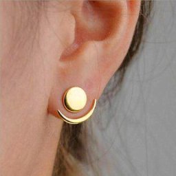 IPARAM-Boucles d'Oreilles Géométriques pour Femme Clou Rond Phase de Lune Soleil Cadeaux Mignons