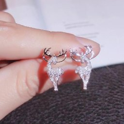 Rinhoo – boucles d'oreilles de noël en strass boucles d'oreilles en forme de flocon de neige