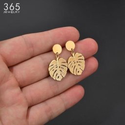 Boucles d'oreilles bohèmes en acier inoxydable pour femmes pendantes en forme de cuir chevelu