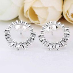 Boucles d'oreilles en argent Sterling 925 avec cristal pour femmes bijoux originaux de beauté