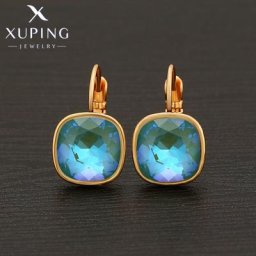 Xuping-Boucles d'oreilles carrées en cristal pour femmes et filles bijoux à la mode cadeau de