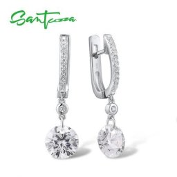 SANTUZZA-Boucles d'Oreilles en Argent Sterling 925 Pur pour Femme Bijoux Fins et Délicats en Forme