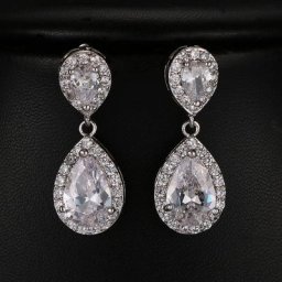 LXOEN – boucles d'oreilles de mariage en cristal vert pour femmes bijoux de mariée en Zircon