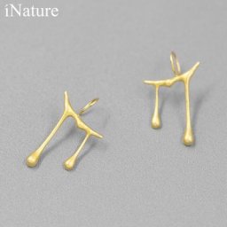 INATURE-Boucles d'oreilles pendantes géométriques en argent regardé 925 pour femmes et filles