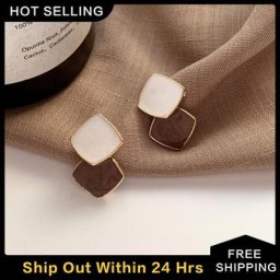 Boucles d'oreilles géométriques en métal pour femmes bijoux Vintage goutte d'eau cadeau de fête
