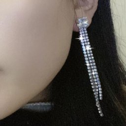 Boucles d'oreilles longues à pampilles en cristal strass pour femme et fille bijoux de mariée