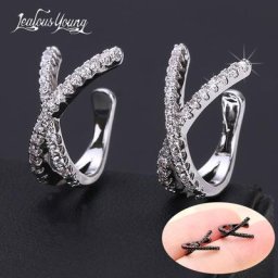 Boucles d'oreilles Punk en forme de croix pour femme pistolet noir Simple pour fête personnalité