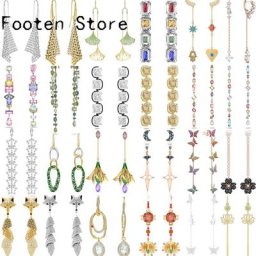 Swa-Boucles d'Oreilles Géométriques pour Femme Bijoux Fantaisie Originaux Breloques Clip