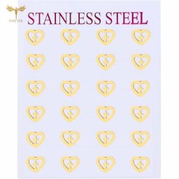 Lot de 12 paires de boucles d'oreilles en forme de cœur pour femme et adolescent bijoux chrétien