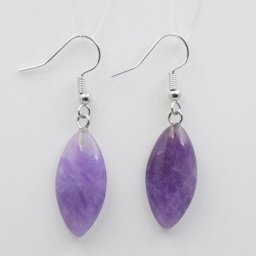 Boucles d'oreilles pendantes en pierre naturelle pour femmes et filles en forme d'oeil de cheval