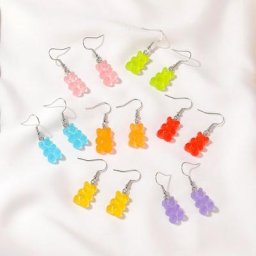 Boucles d'oreilles ours gommé bijoux Vintage cerceau accessoires mignons Kawaii cadeau