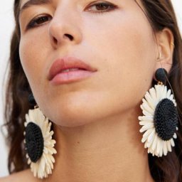 ZA-Boucles d'oreilles pendantes en raphia tissées à la main pour femmes bijoux élégants en forme de