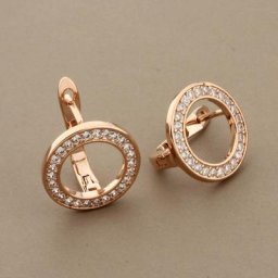 Boucles d'oreilles Vintage pour femmes en forme de goutte d'eau en cristal blanc couleur or Rose