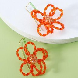 Boucles d'oreilles pendantes en acrylique pour femmes et filles fleur tissée charme élégant