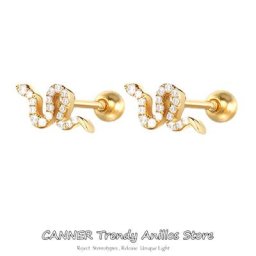 CANNER – boucles d'oreilles en argent Sterling 925 en Zircon pour femme Mini Piercing Labret