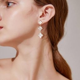 CARLIDANA-Boucles d'Oreilles Pendantes Coréennes pour Femme Bijoux de Luxe Mignons Everver Gold