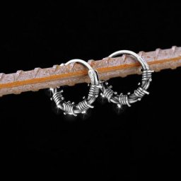 Boucles d'oreilles viking nordiques vintage en acier inoxydable pour hommes mode de personnalité