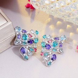 BeaQueen – boucles d'oreilles multicolores à ailes de papillon pour femmes bijoux de fête cadeau