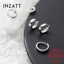 INZATT – boucles d'oreilles rondes en argent Sterling 925 véritable pour femme bijoux fins de fête