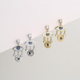 HECHENG-Boucles d'oreilles pendantes en cristal CZ pour femmes couleur or et argent bijoux à la