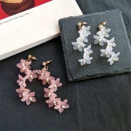 Boucles d'oreilles carillon fleurs pour femmes boucles d'oreilles vintage tempérament créatif