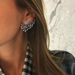 Boucles d'oreilles en alliage Imitation strass asymétriques bijoux simples multicouches pour femmes
