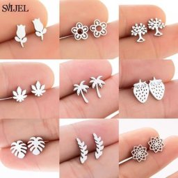 Boucles d'oreilles bohème AMP Tree pour femmes et enfants bijoux minuscules acier inoxydable