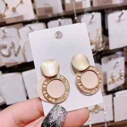 Boucles d'oreilles pendantes en métal pour femmes Vintage mat à la mode style coréen bijoux
