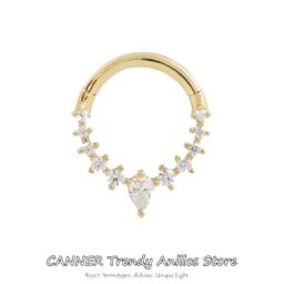 CANNER-Boucles d'oreilles en argent regardé 925 pour femmes cerceau en cristal Bling bijoux de