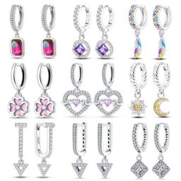 Boucles d'Oreilles Double Hoop en Argent 2023 pour Femme Pendentif en Clip de Rotterdam Bijoux de