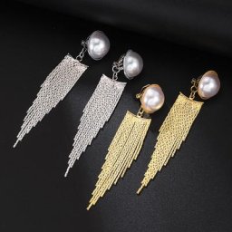 ChimLong-Boucles d'oreilles à clipser en perles pour femmes déclaration géométrique vintage bijoux