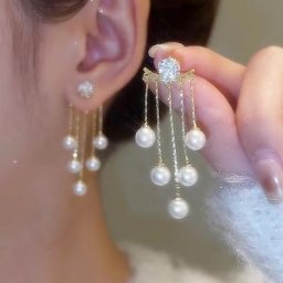 Boucles d'oreilles en Zircon avec perles Style coréen à la mode nouvelle collection 2023
