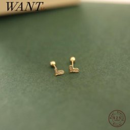 WANTcloser-Boucles d'oreilles en argent regardé 925 pour femme cœur d'amour romantique mini perle