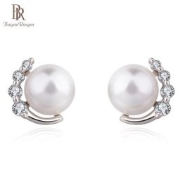 Bague Ringen-Boucles d'Oreilles en Perles Artificielles pour Femme Bijoux Minimalistes à la Mode