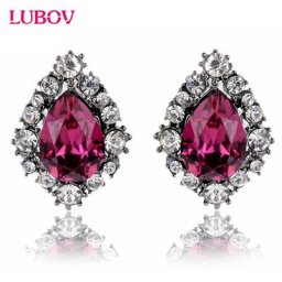 Boucles d'oreilles en pierre d'opale pour femmes bijoux en cristal boucles d'oreilles de fête de
