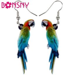 Bonsny-Boucles d'Oreilles en Acrylique Coloré pour Femme et Fille Grand Long Dangle Animal