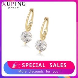 Xuping-Boucles d'oreilles style gouttes pour femmes bijoux de mode design populaire Cubic