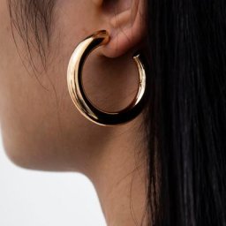 Ingmark-Boucles d'oreilles créoles grand cercle pour femme déclaration de mode vintage bijoux