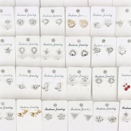 Boucles d'oreilles en cristal pour femmes 36 paires/lot bijoux en forme de cœur en forme de