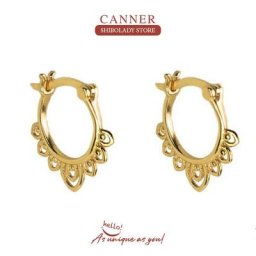 CANNER Ins – boucles d'oreilles en argent Sterling 925 pour femmes bijoux fins ajourés en or 18K