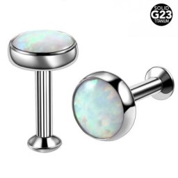 Boucles d'oreilles à tige en pierre d'opale pour filles titane cartilage d'oreille 147 us