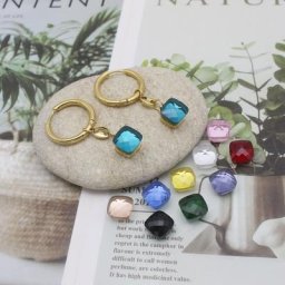 Boucles d'oreilles rondes en acier inoxydable poli pour femme bijoux fantaisie pendentif style