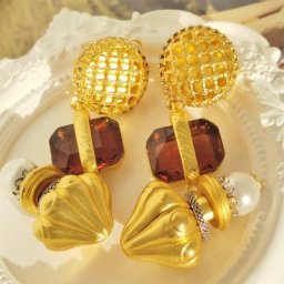 Boucles d'Oreilles Vintage en Métal avec Pendentif Irrégulier pour Femme Bijoux de Style Cour