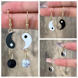 Boucles d'oreilles goutte d'huile Tai Chi Gossip pour femmes Design de Niche Simple bijoux cadeau